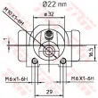 Cylindre de roue TRW BWH391 - Visuel 2