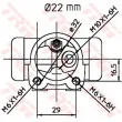 Cylindre de roue TRW BWH395 - Visuel 2