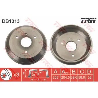 Tambour de frein TRW DB1313