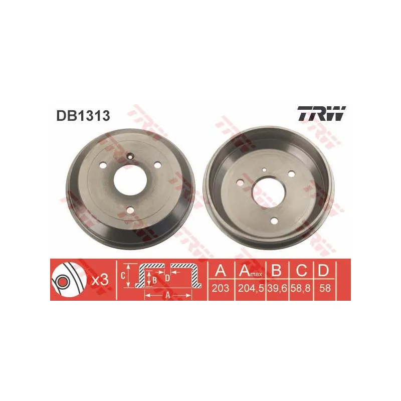 Tambour de frein TRW DB1313