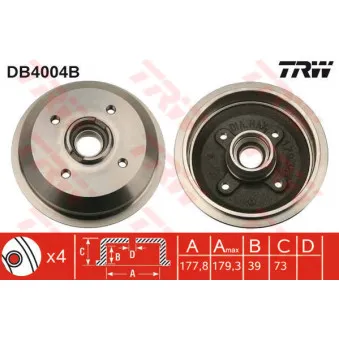 Tambour de frein TRW DB4004B