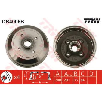 Tambour de frein TRW DB4006B