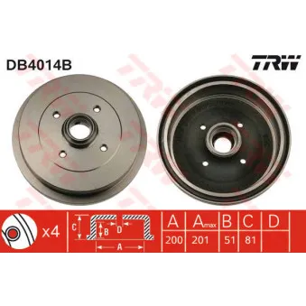 Tambour de frein TRW DB4014B