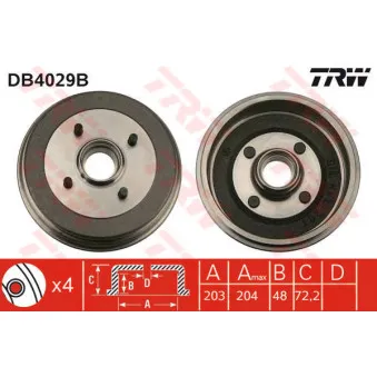 Tambour de frein TRW DB4029B