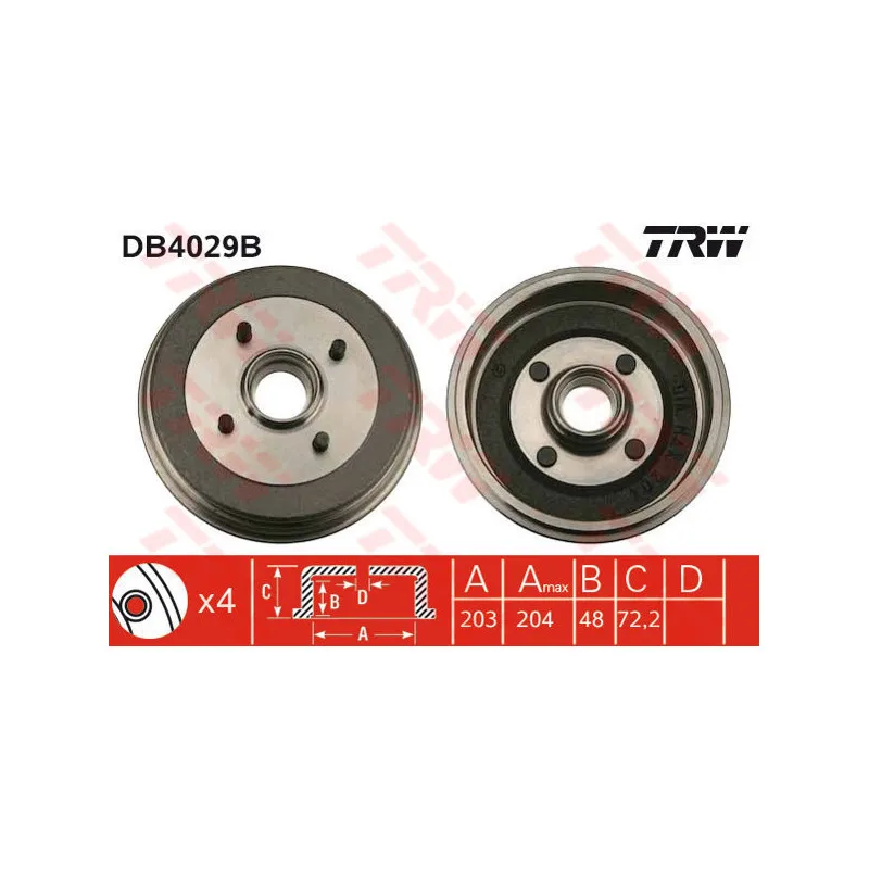 Tambour de frein TRW DB4029B