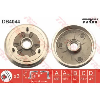 Tambour de frein TRW DB4044