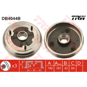 Tambour de frein TRW DB4044B