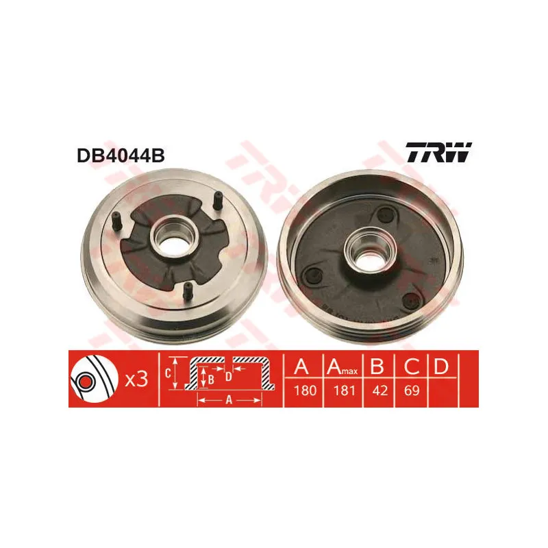 Tambour de frein TRW DB4044B