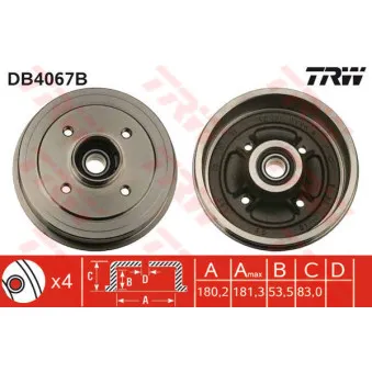 Tambour de frein TRW DB4067B