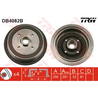 Tambour de frein TRW DB4082B