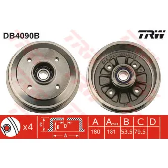 Tambour de frein TRW DB4090B