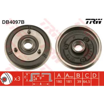 Tambour de frein TRW DB4097B
