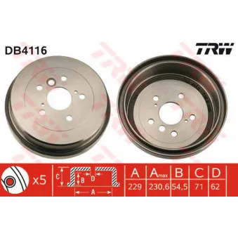 Tambour de frein TRW