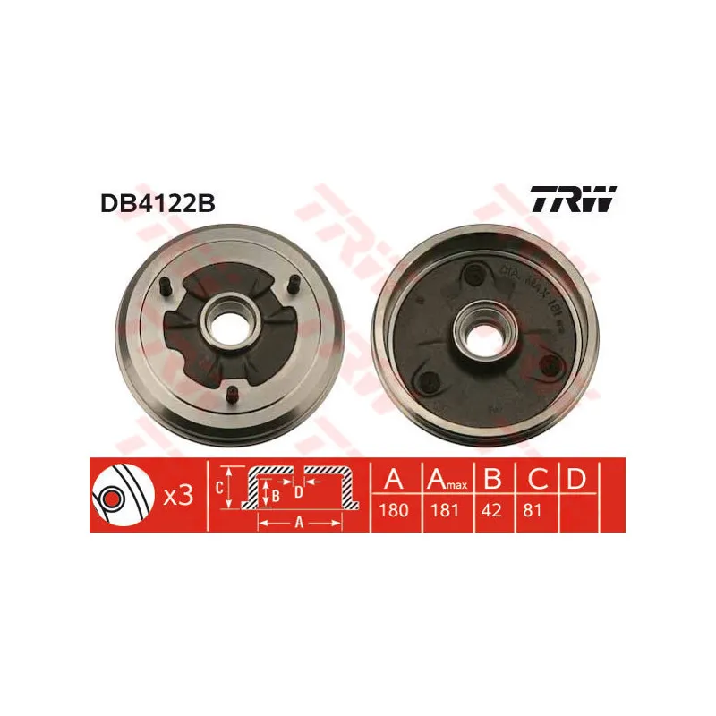 Tambour de frein TRW DB4122B