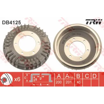Tambour de frein TRW DB4125