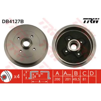 Tambour de frein TRW DB4127B
