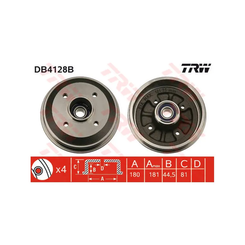 Tambour de frein TRW DB4128B