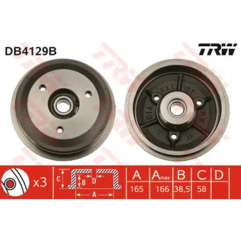 Tambour de frein TRW DB4129B