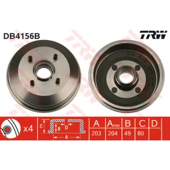 Tambour de frein TRW DB4156B