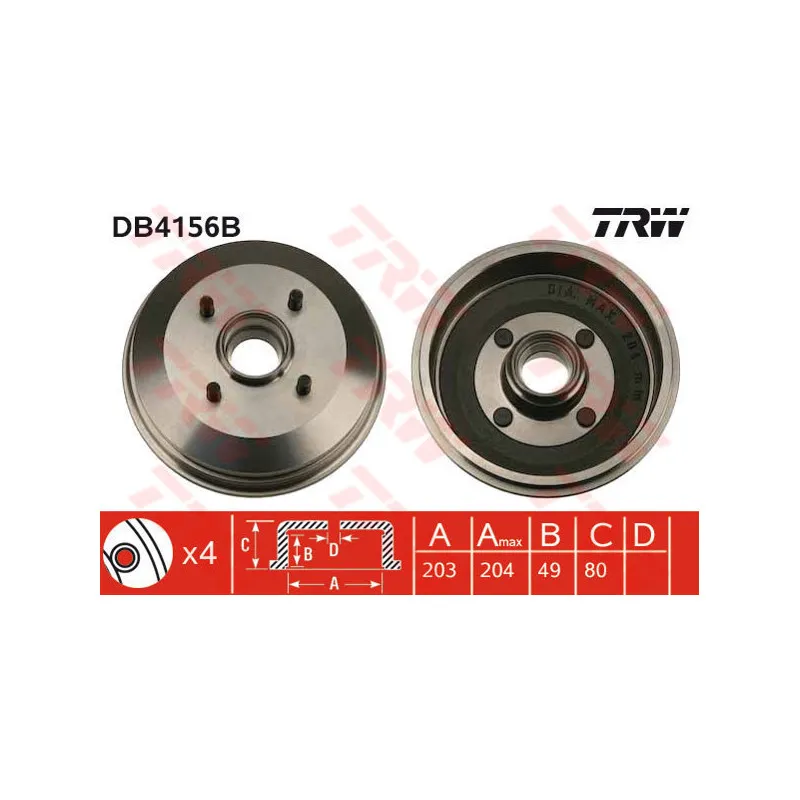 Tambour de frein TRW DB4156B