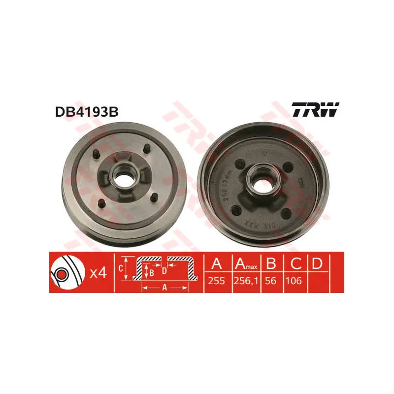 Tambour de frein TRW DB4193B
