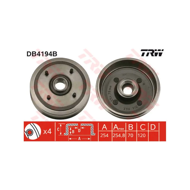Tambour de frein TRW DB4194B