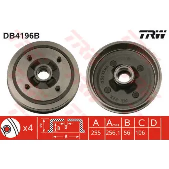 Tambour de frein TRW DB4196B