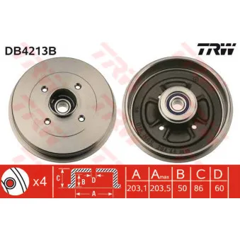 Tambour de frein TRW DB4213B