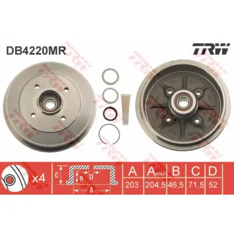Tambour de frein TRW DB4220MR