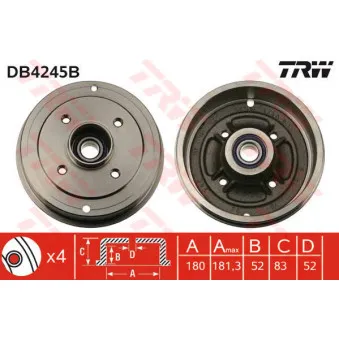Tambour de frein TRW DB4245B