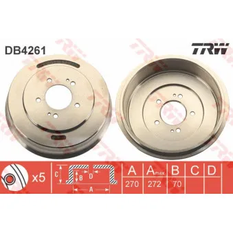 Tambour de frein TRW DB4261