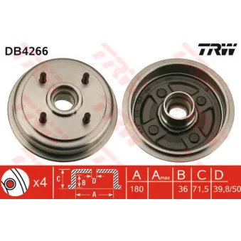 Tambour de frein TRW DB4266