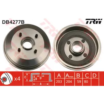 Tambour de frein TRW DB4277B