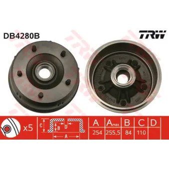 Tambour de frein TRW DB4280B