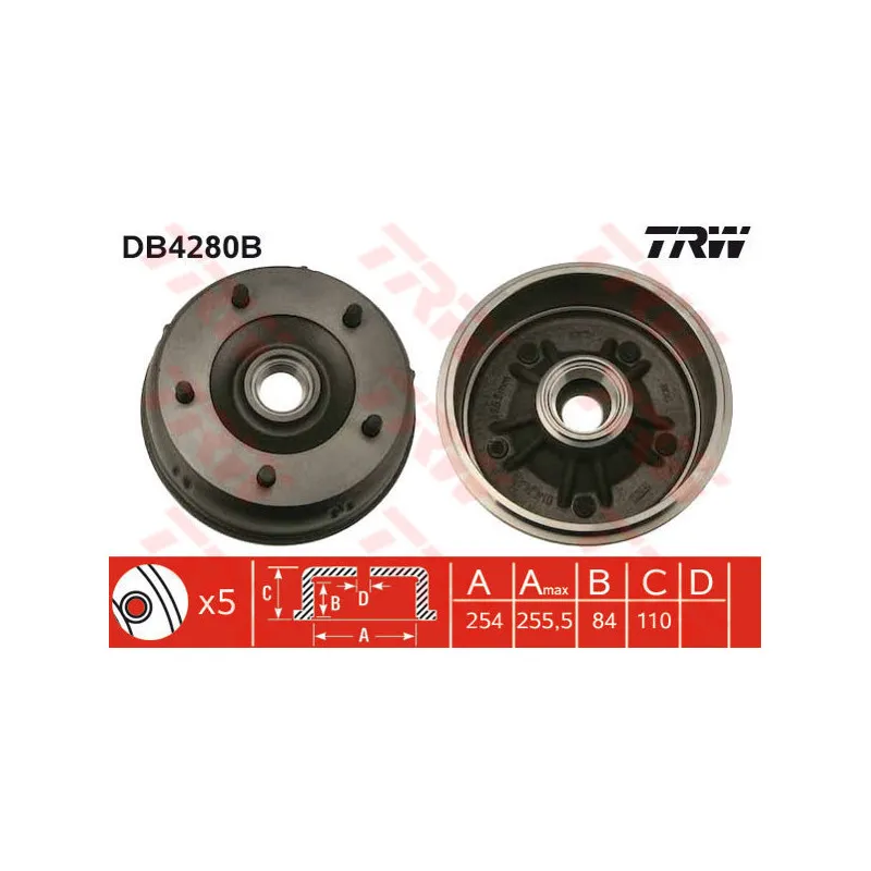 Tambour de frein TRW DB4280B
