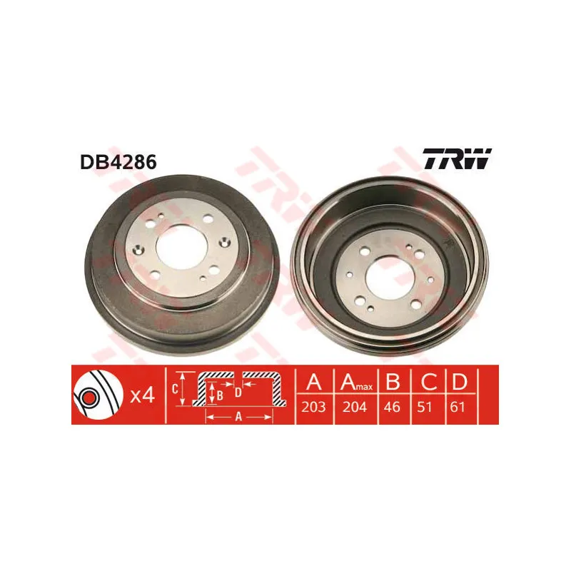 Tambour de frein TRW DB4286
