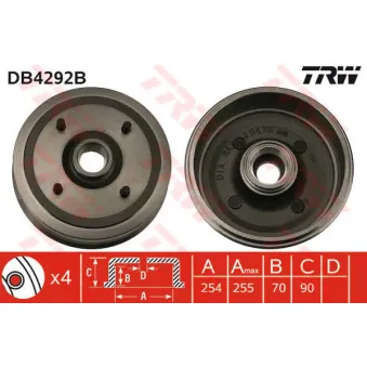 Tambour de frein TRW DB4292B