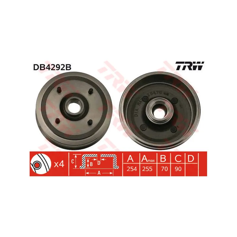 Tambour de frein TRW DB4292B