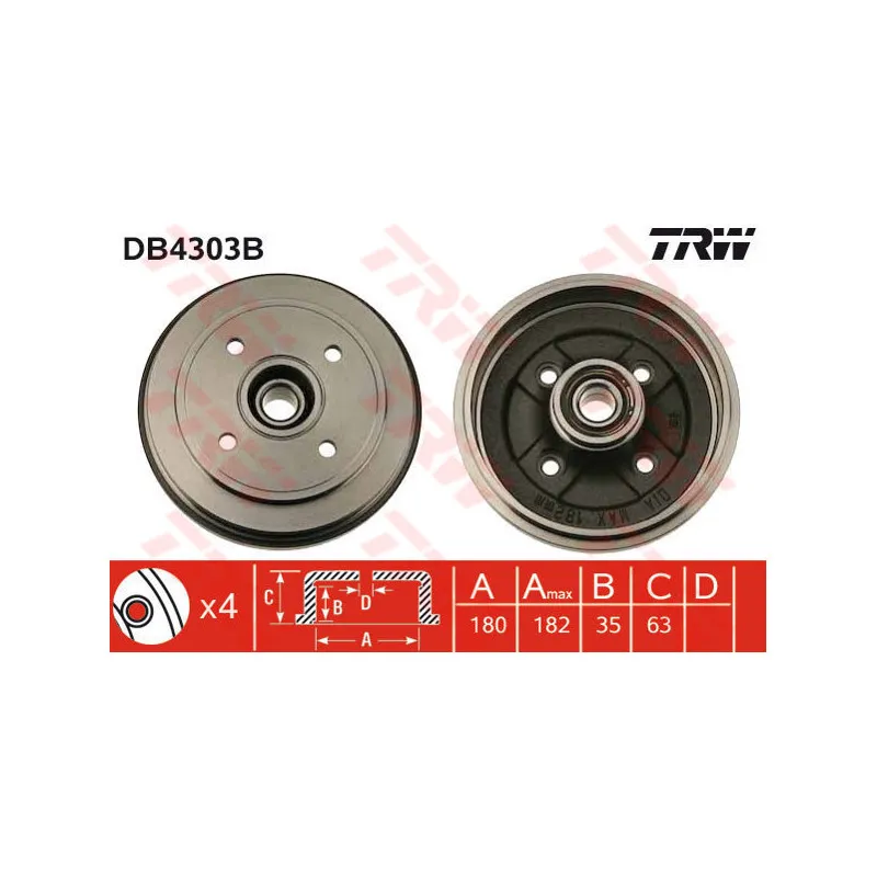 Tambour de frein TRW DB4303B