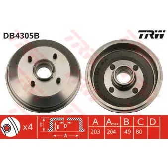 Tambour de frein TRW