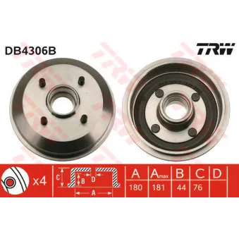 Tambour de frein TRW DB4306B