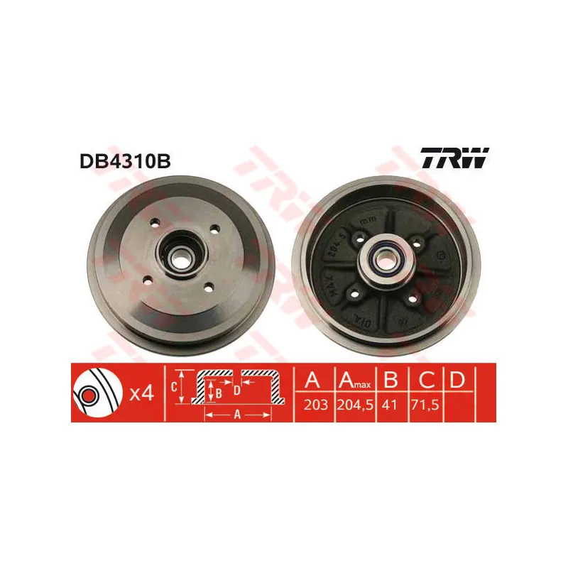 Tambour de frein TRW DB4310B