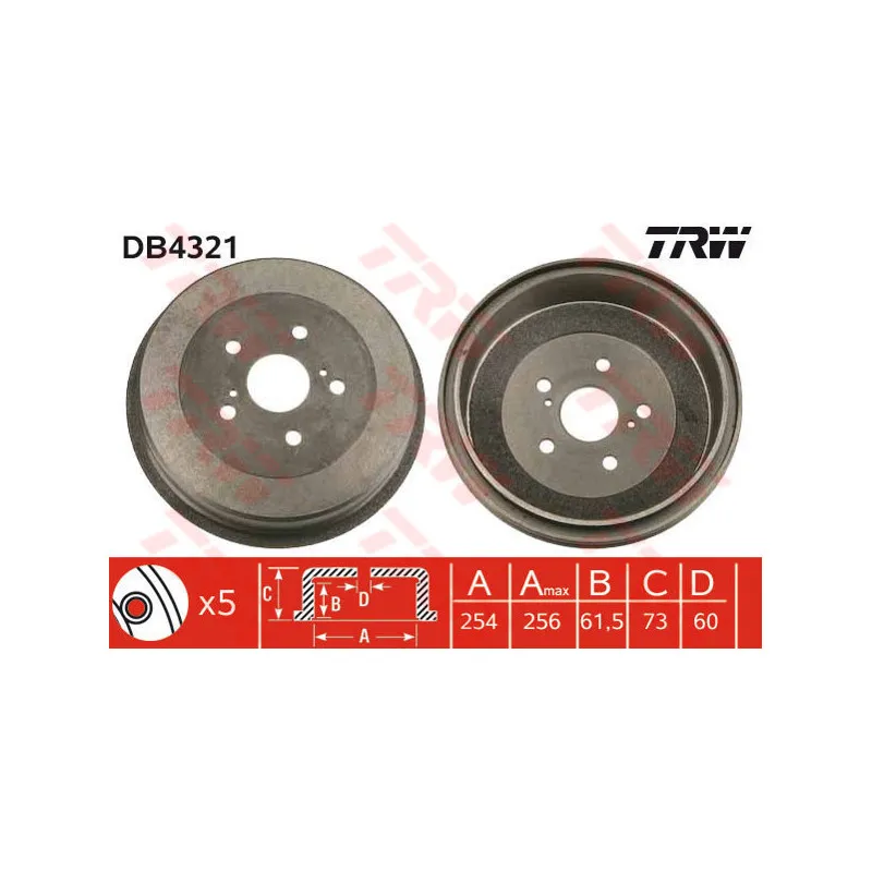 Tambour de frein TRW DB4321