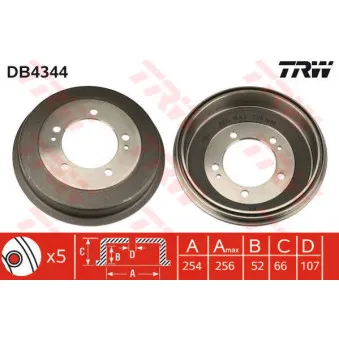Tambour de frein TRW DB4344