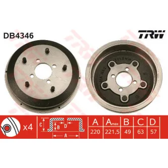 Tambour de frein TRW