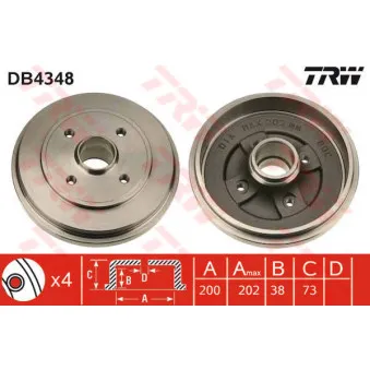 Tambour de frein TRW DB4348