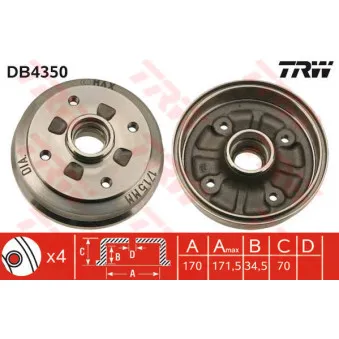 Tambour de frein TRW DB4350