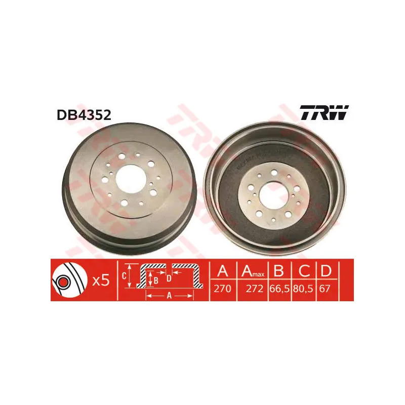 Tambour de frein TRW DB4352