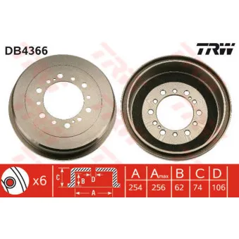Tambour de frein TRW DB4366