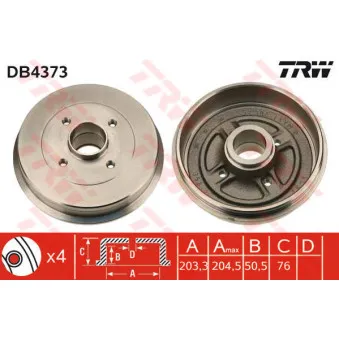 Tambour de frein TRW DB4373